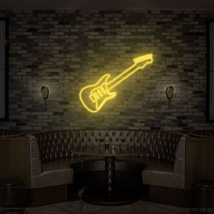 E-Gitarre LED-Neonschild für Bar und Musikstudio