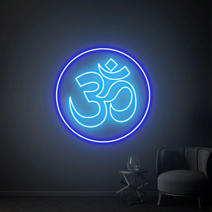 Om Symbol LED-Neonschild für Yoga und Meditationsraum