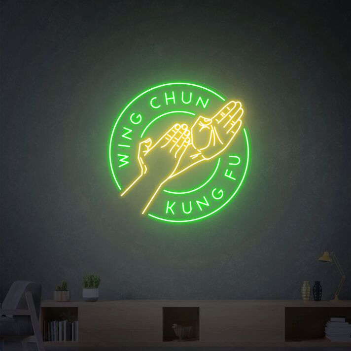 WING CHUN KUNG FU LED-Neonschild für Kampfsportstudio