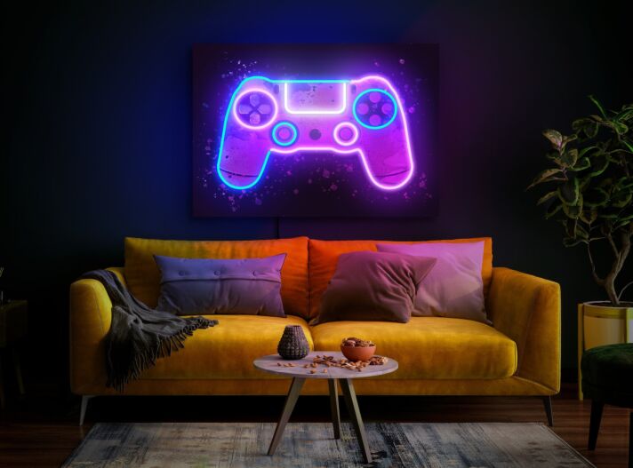 Spielcontroller LED-Neonschild für Wohnzimmer Gamingzimmer