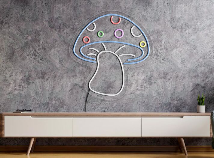 Fliegenpilz LED-Neonschild Wohnzimmer Kinderzimmer