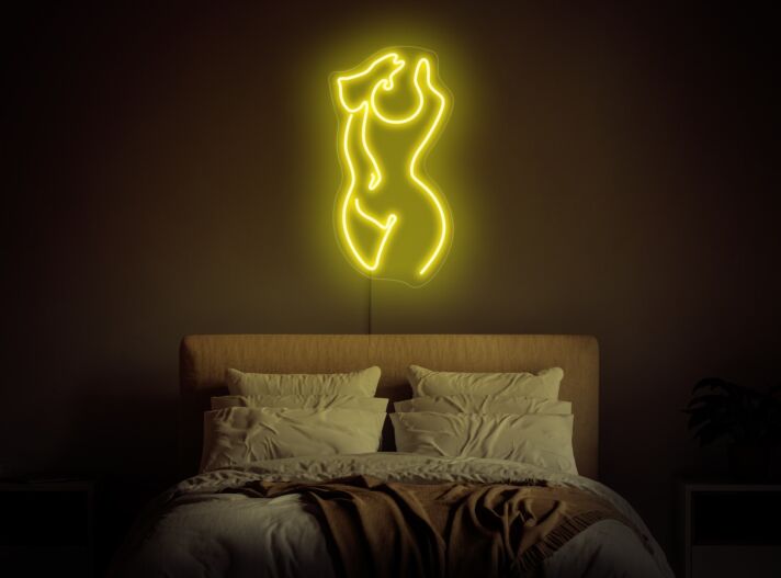 Abstrakte Frauenkörper Silhouette LED-Neonschild für Schlafzimmer oder Wohnzimmer