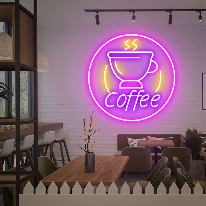 Kaffeetasse LED Neonschild für Café und Küche