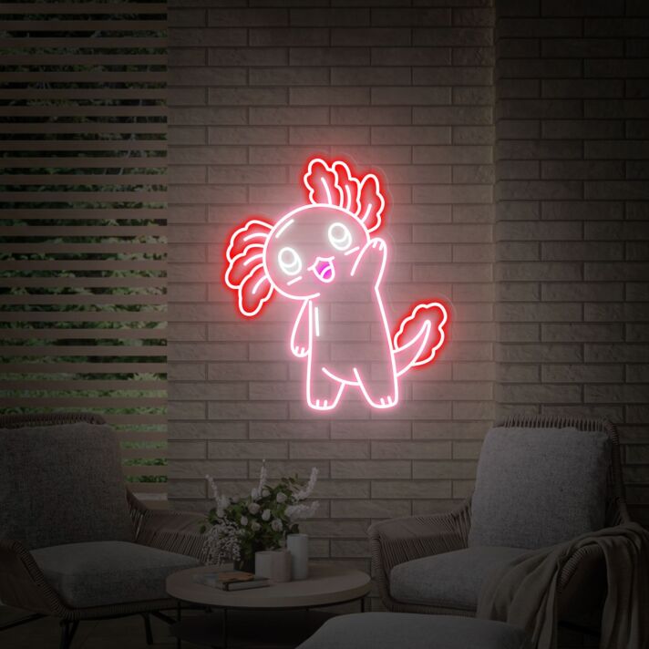 Axolotl Figur LED-Neonschild Wohnzimmer Kinderzimmer