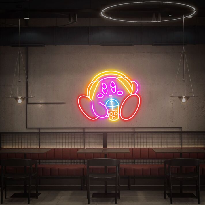 Bubble Tea Figur LED-Neonschild für Café Bar