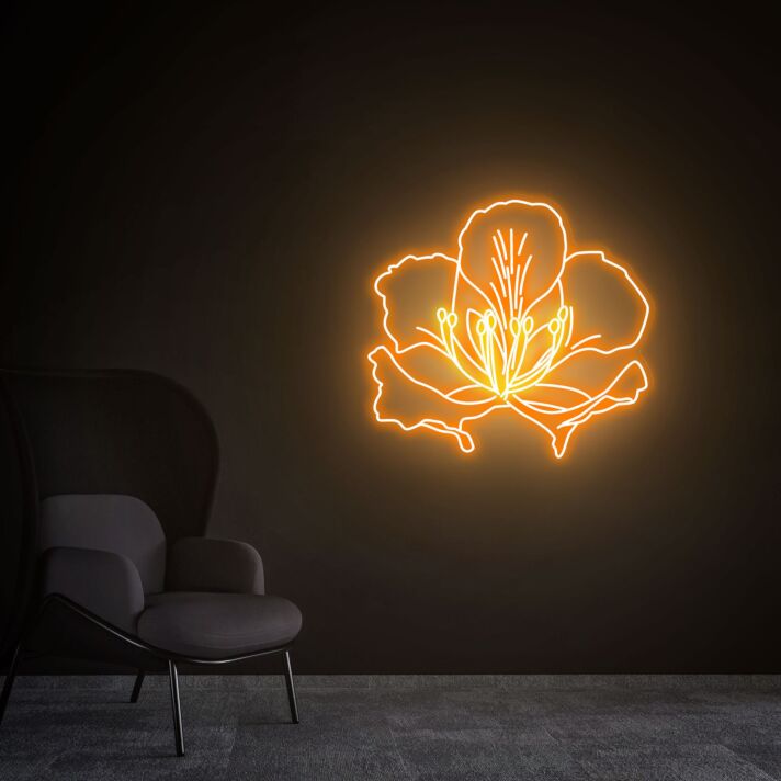 Hibiskusblüte LED-Neonschild Wohnzimmer Studio