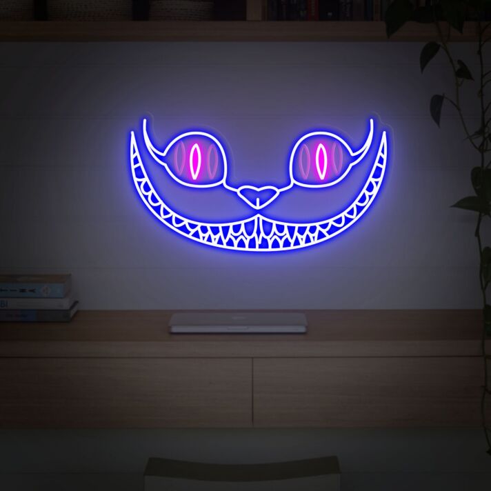 Grinsekatze Gesicht LED-Neonschild Wohnzimmer Gamingzimmer
