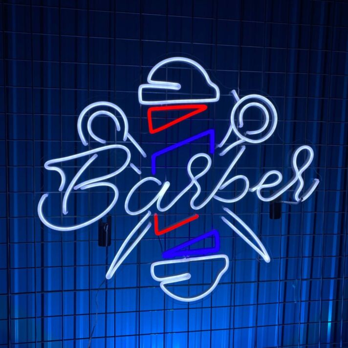 Brighten Your Barber Shop or Spa: Welcome Guests with the Vibrant Barber LED Neon Sign, Perfect for Decor and Ambiance Enhancement.