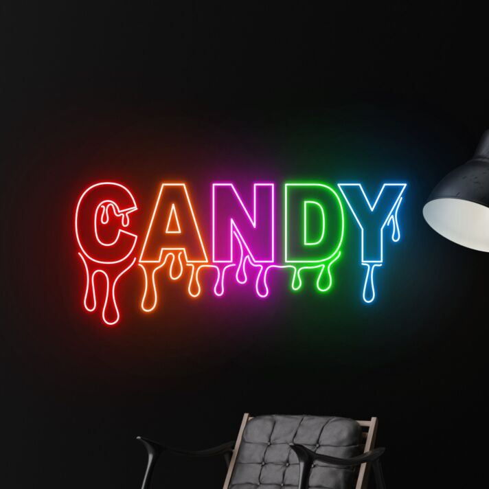 CANDY LED-Neonschild Wohnzimmer Cafe