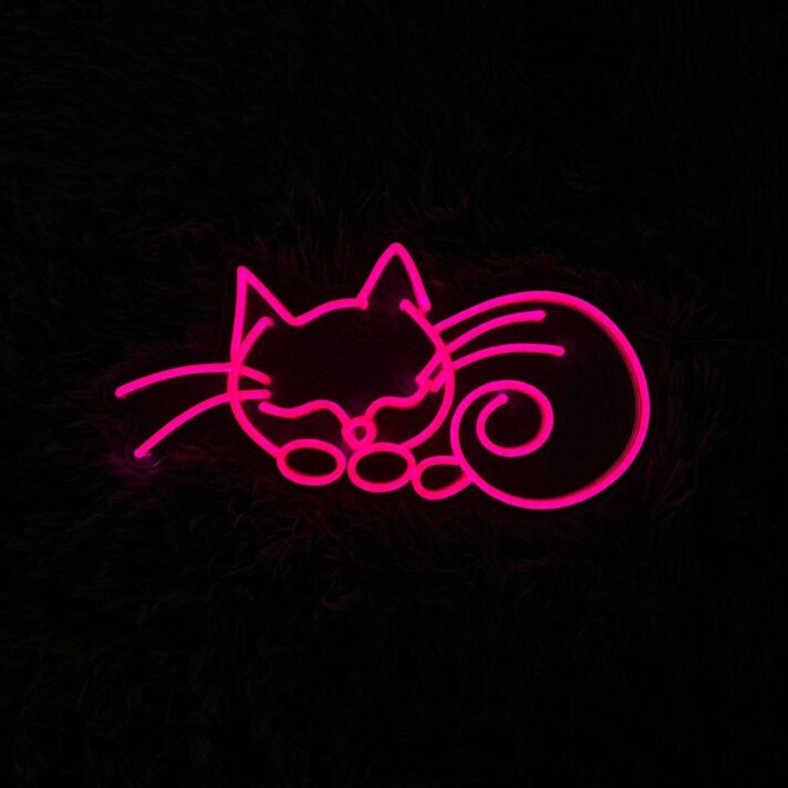 schlafende Katze LED-Neonschild Wohnzimmer Schlafzimmer