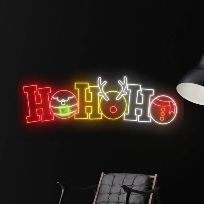 HO HO HO LED-Neonschild Wohnzimmer Weihnachtsdekoration