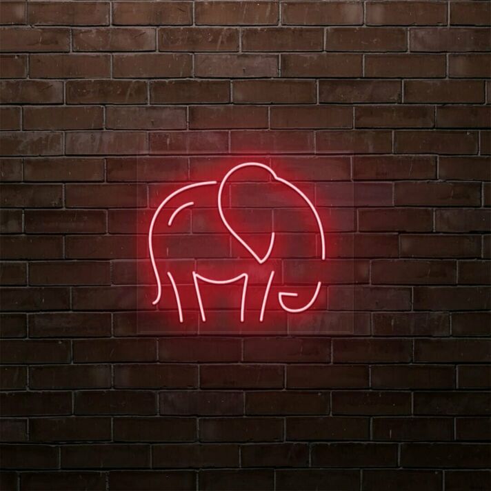 Elefant LED-Neonschild Wohnzimmer Kinderzimmer