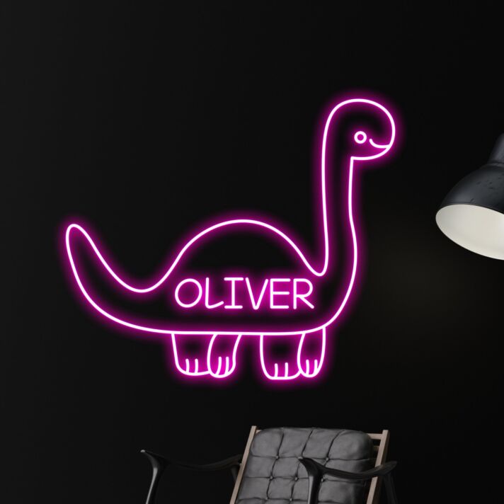 Dinosaurier LED-Neonlicht personalisierbar mit Name