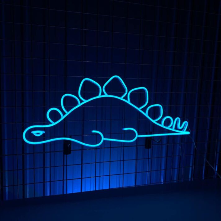 Stegosaurus Dinosaurier LED-Neonschild für Kinderzimmer