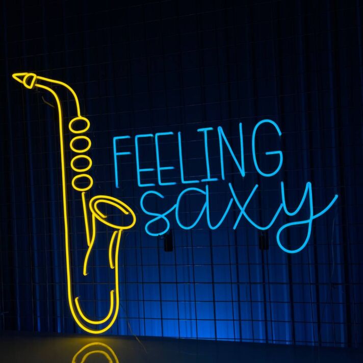 FEELING saxy LED-Neonschild für Bar Musikclub