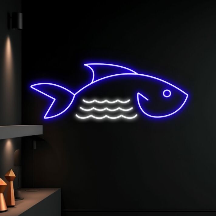 Fischsymbol LED-Neonschild für Restaurant oder Bar