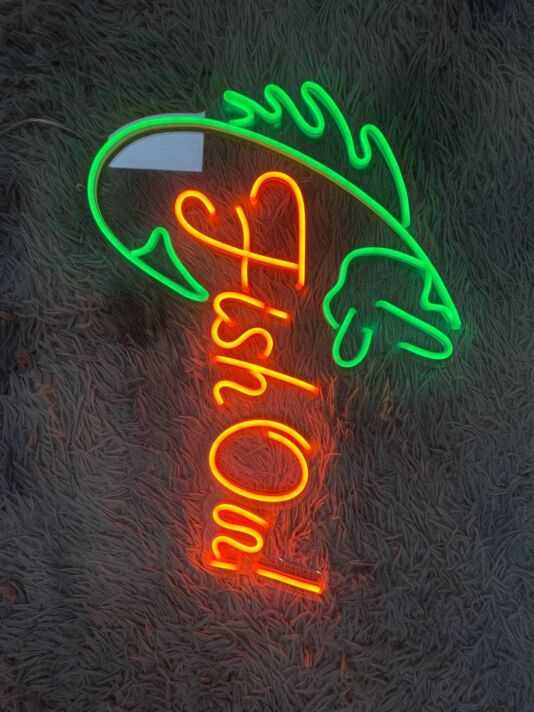 Brighten Your Home, Office, or Fishing Store with the Fish On Led Neon Sign - Perfect for Sea Animal Enthusiasts and Parties