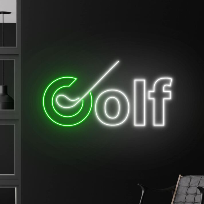 Golf LED Neonschild – Modernes Neon Sign im Golf-Design