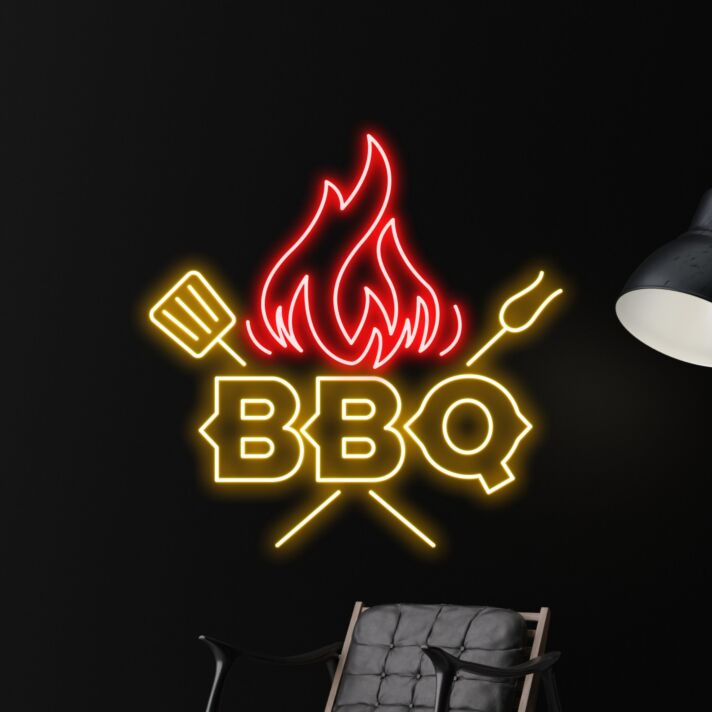 BBQ LED-Neonschild für Grillrestaurant und Bar