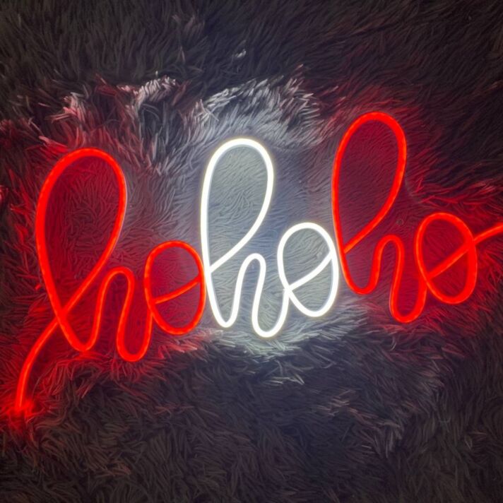 ho ho ho LED-Neonschild für Weihnachten Wohnzimmer