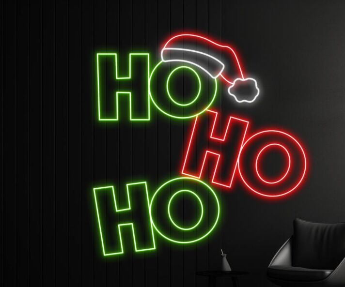HO HO HO LED-Neonschild Wohnzimmer Weihnachtsdekoration