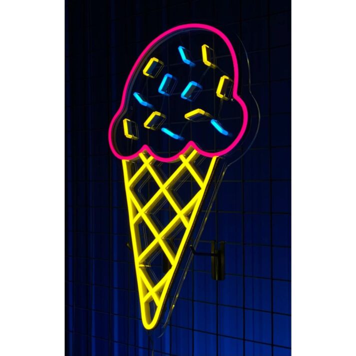 Eiswaffel mit Streuseln LED-Neonschild für Café Eisdiele