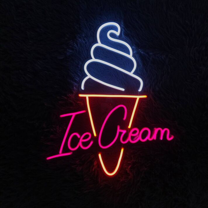 Ice Cream LED-Neonschild für Café und Eisdiele