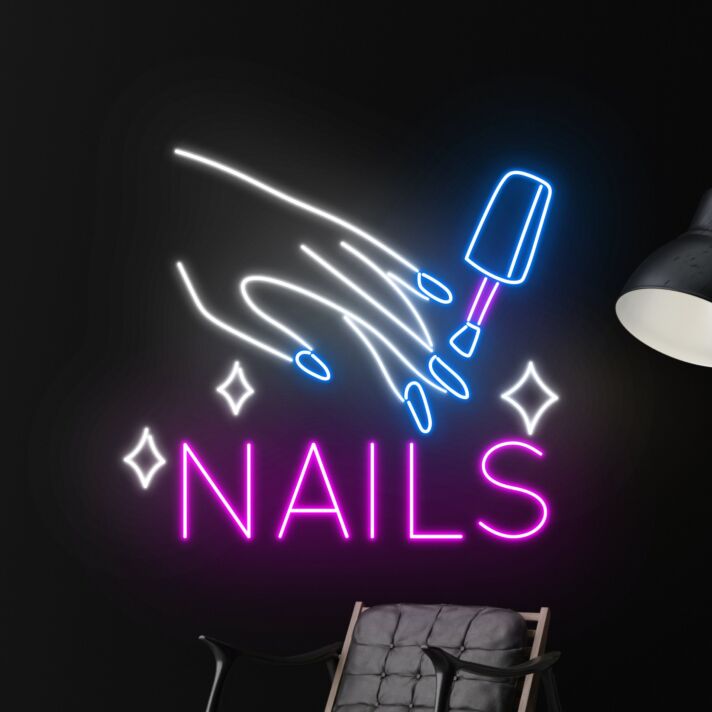 NAILS LED-Neonschild für Nagelstudio Schönheitssalon