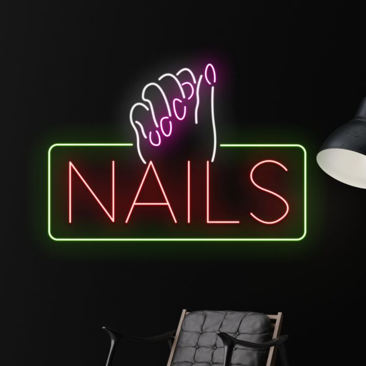 NAILS LED-Neonschild für Nagelstudio Salon