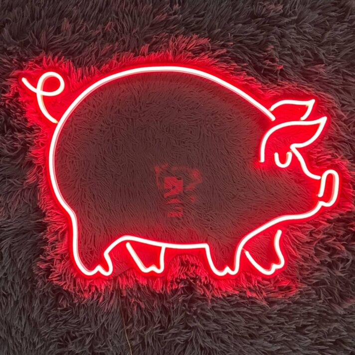 Schwein LED-Neonschild für Restaurant Metzgerei