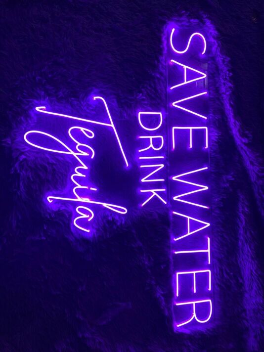 SAVE WATER DRINK Tequila LED-Neonschild für Bar Club