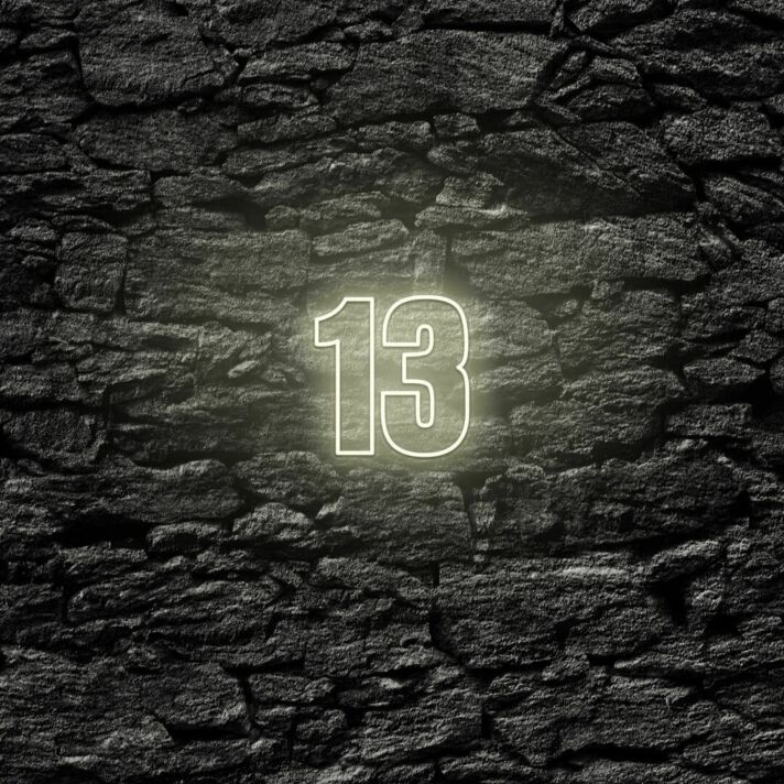Hausnummer 13 LED-Neonschild