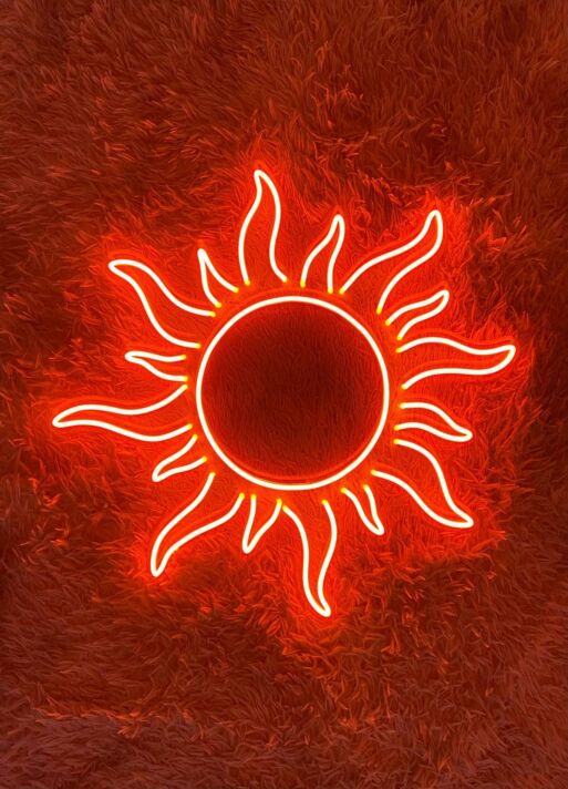Sonne LED-Neonschild Wohnzimmer Schlafzimmer