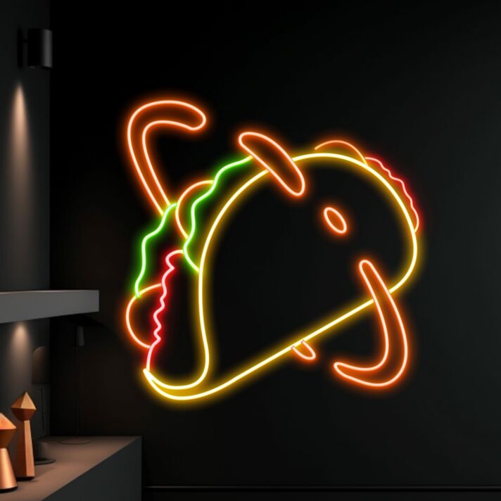 Taco LED-Neonschild für Restaurant Bar