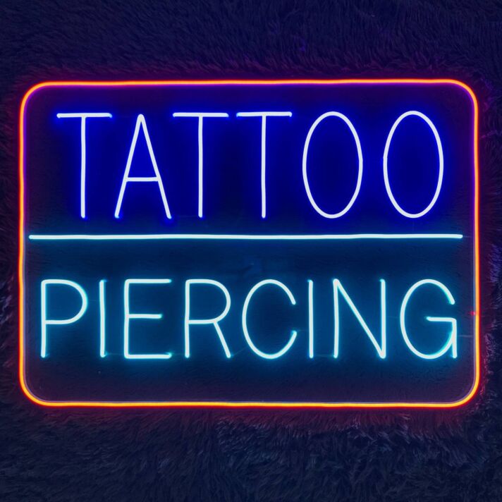 TATTOO PIERCING LED-Neonschild für Tattoo Studio und Piercing Studio