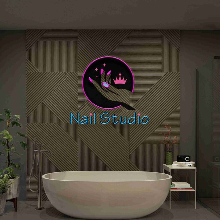 Nail Studio LED-Neonschild für Nagelstudio Schönheitssalon