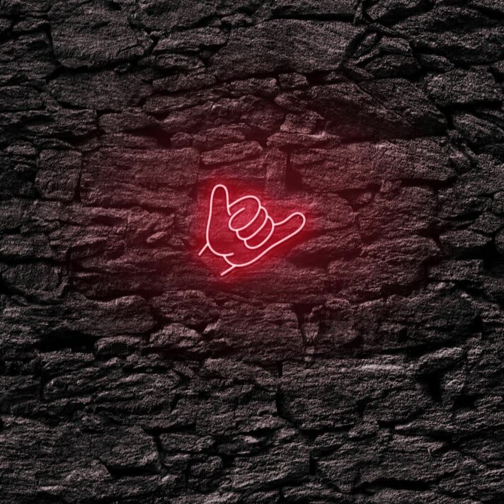 Shaka-Handzeichen LED-Neonschild für Bar Club