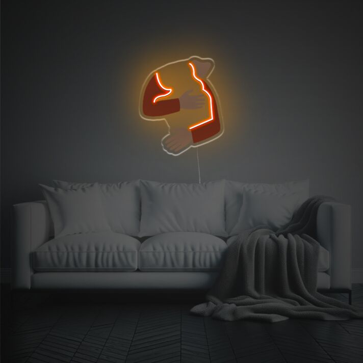 Umarmendes Paar LED-Neonschild für Wohnzimmer Schlafzimmer