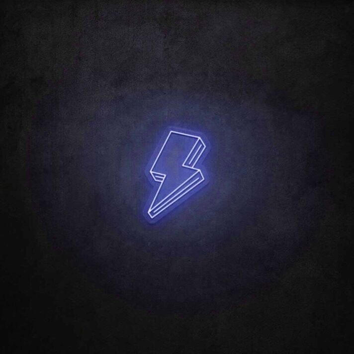 Blitzsymbol LED-Neonschild für Bar und Gaming