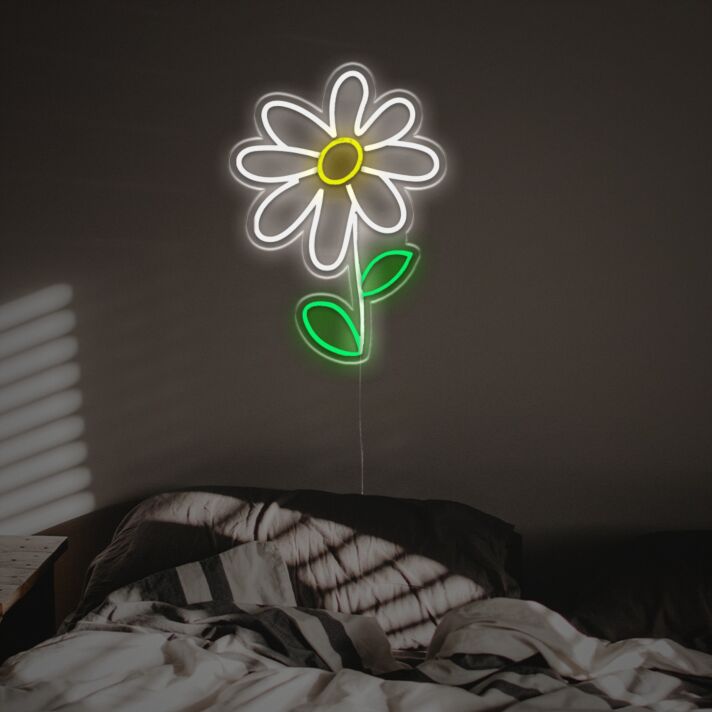 Gänseblümchen LED-Neonschild Schlafzimmer Wohnzimmer