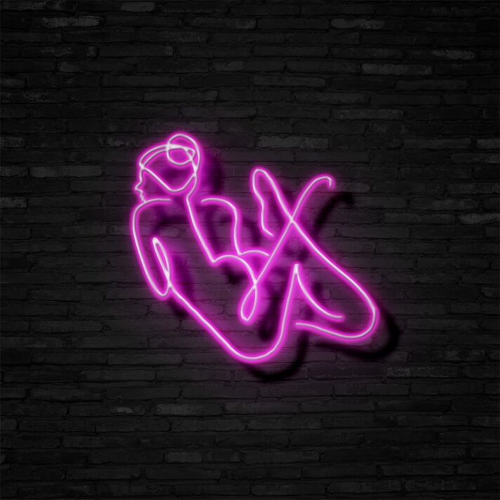 Silhouette einer liegenden Frau LED-Neonschild für Bar Club