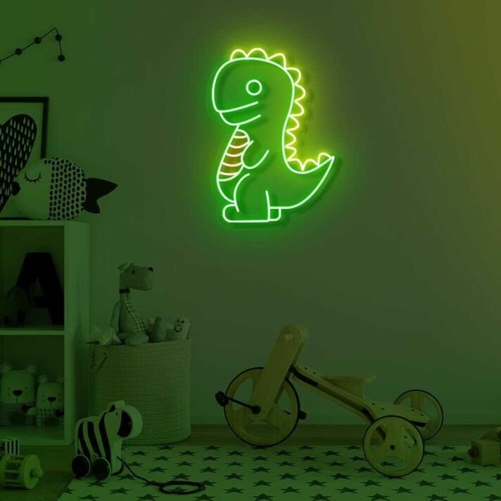 Dinosaurier LED-Neonschild Kinderzimmer