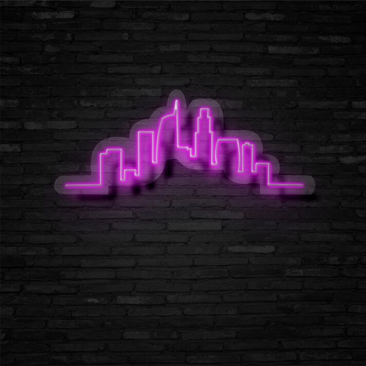 Stadt Skyline LED-Neonschild Wohnzimmer Büro