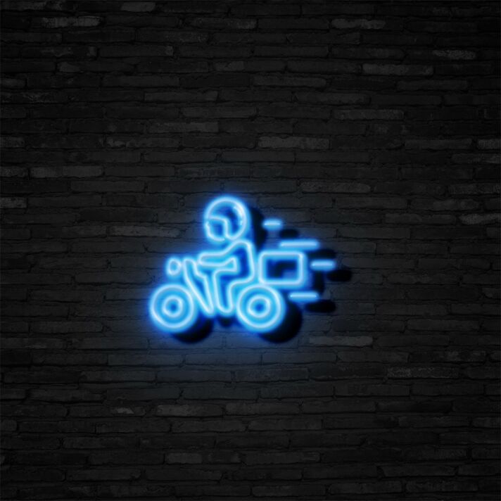 Motorradkurier LED-Neonschild für Restaurant Bar