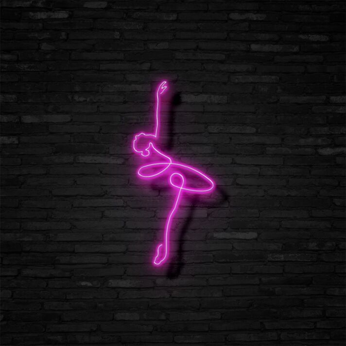 Ballerina Silhouette LED-Neonschild für Wohnzimmer oder Tanzstudio