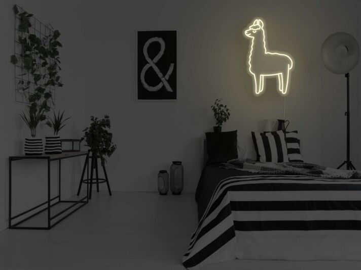 Lama LED-Neonschild für Schlafzimmer Wohnzimmer