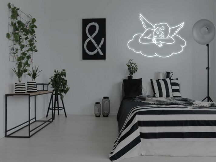 Engel auf Wolke LED-Neonschild Schlafzimmer Wohnzimmer