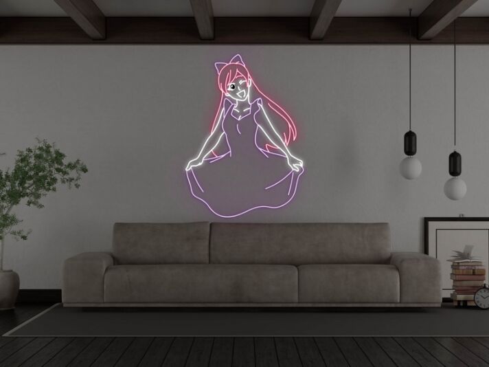 Anime Mädchen Figur LED-Neonschild Wohnzimmer Gaming Zimmer