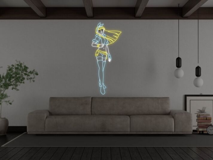 Anime Mädchen Figur LED-Neonschild Wohnzimmer Gamingzimmer