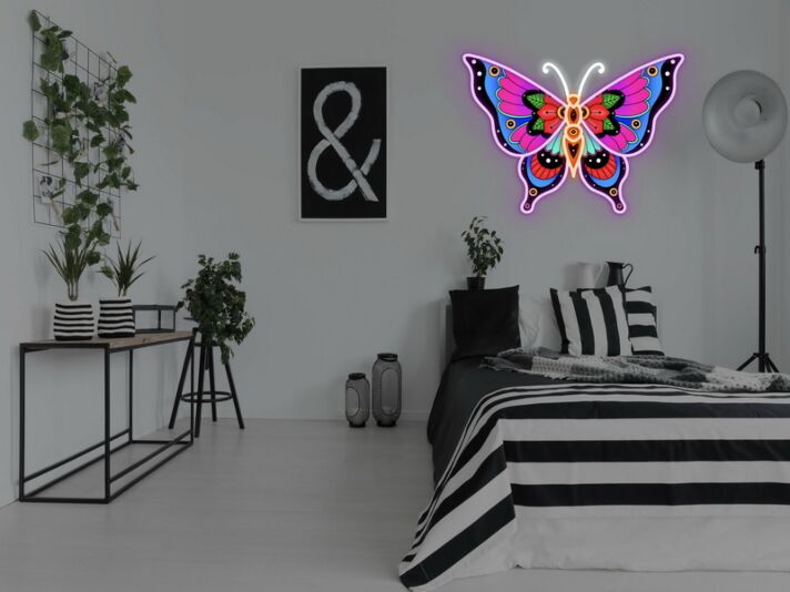 Schmetterling LED-Neonschild für Schlafzimmer und Wohnzimmer